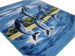 dolphin desgin light color weft knitting blankets