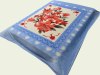 light blue color flower weft knitting blankets