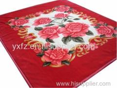 wine red color weft knitting blankets