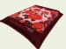 wine red color weft knitting blankets