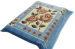 light blue color weft knitting blankets 200*240cm