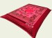 DK red color weft knitting raschel blankets