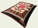 DK red color weft knitting raschel blankets