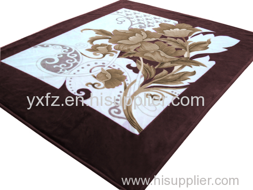 gold brown color weft knitting blankets used in bed