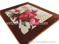 gold brown color weft knitting blankets used in bed