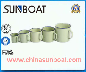 enamel mug of various capacity