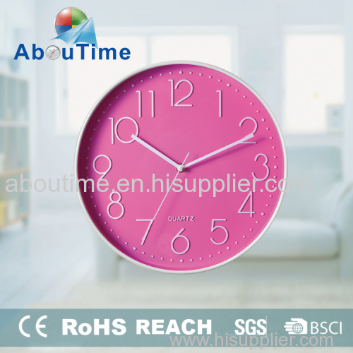 Cheap Dia30cm round plastic wall clock made in China