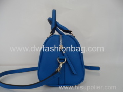 PU fabric blue handbag for lady