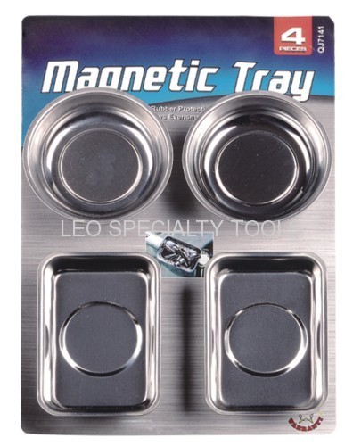 4pcs Magnetic Circle & Rectangle Parts Tray Set