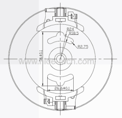 Horizontal type Dry vacuum cleaner motor