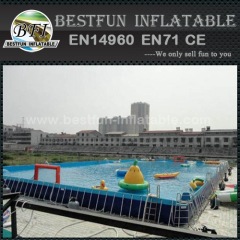 Big Metal Frame Outdoor Swimming Pool For Amusement