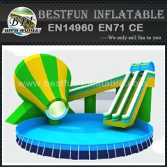 Metal frame pool water theme park