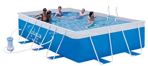 PVC fabric material metal frame pool