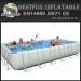 Rectangular metal frame pool