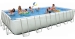 Rectangular metal frame pool