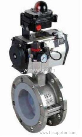 pneumatic control butterfly valve lined PTFE