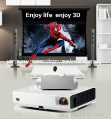 Hottest projector arrived in 2016 manual style and portable CRE HD support 1080p 3800lumens 3D projector