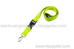 Grass green Safety Double lanyard with breakaway