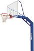 Inground Indoor Basketball Goal Systems Cool With Single Blue Arm