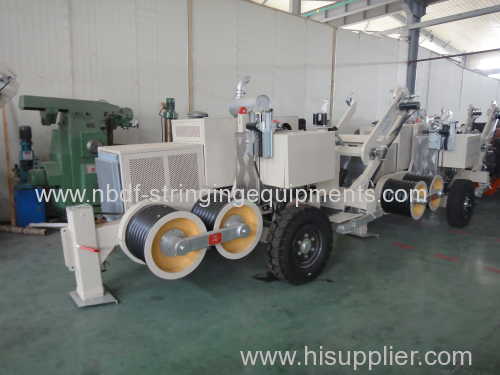 9 Ton Conductor Winch Pulling Machine for 18MM Anti Twist Rope