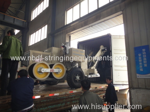 9 Ton Conductor Winch Pulling Machine for 18MM Anti Twist Rope