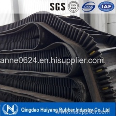 Corrugated Sidewall Cleated Rubber Conveyor Belt Used in Dustrial