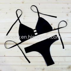New Strappy Women Bikini Set Cheeky Brazilian Swimwear 2 Pieces Cover Up Swimsuit Cheap Sale