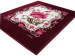 maroon color flower design blankets