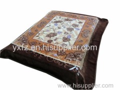embossing brown color warp knitting blankets