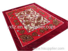 embossing brown color warp knitting blankets