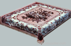 glass green color weft knitting blankets