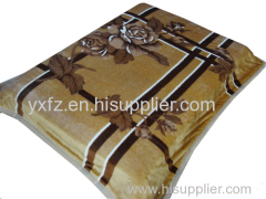 yellow brown botton color 220*240cm blankets