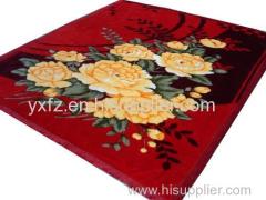 flower design weft knitting blankets