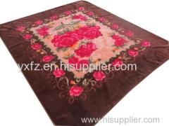 DK brown color weft knitting blankets 200*240cm