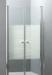 Stripe Color small Corner Shower Enclosures Tempered glass Material Magnet lock strip