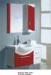 wall mount cabinet / PVC bathroom vanity / hung cabinet / wine red color for bathroom 70 X45/cm