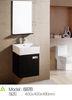 Customized Handle / feet narrow bathroom sink vanity 15mm door thickness PVC board