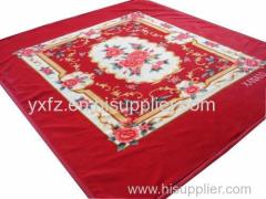 red color weft knitting 200*240cm blankets