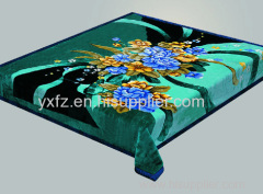 flower design different color raschel blankets