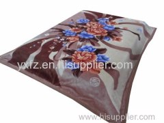 flower design different color raschel blankets