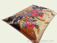 flower design different color raschel blankets