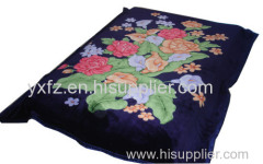 DK maroon color flower design raschel blankets