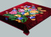 DK maroon color flower design raschel blankets