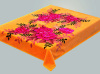 orange color weft knitting raschel blankets