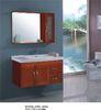 Square ceramic basin Solid Wood Bathroom Cabinet 100 * 500mm various color