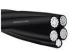 1KV Aerial Bundled Cables Aluminium Phase Conductor / Street Lighting Conductor Compact Circular