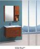 Oak Wooden Square Sinks Bathroom Vanities ceramic basin 2 doors