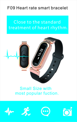 F09 the best fitness tracker smart bracelet with heart rate monitor and pedometer fuction