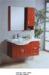 Cherry color Solid Wood Bathroom Cabinet with mirror 0.4CBM Volume 900 * 480MM