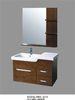 900 * 480mm single sink Ceramic Bathroom Vanity hanging 16mm oak board Material